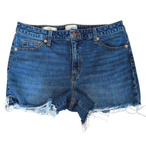Denim Cutoff Shorts Women 12 High Rise Jorts Y2K Casual Summer Vacation Stretch